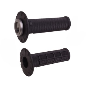 Puños universales ODI Lock-On medio gofrados Ø22,2mm - Negro / Negro