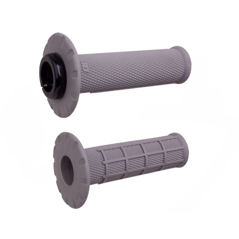 Puños universales ODI Lock-On medio gofrados Ø22,2mm - Gris / Plata