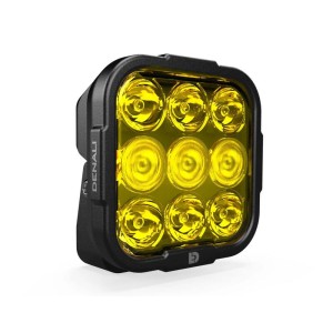 Luz de carretera DENALI DL9 Hybrid Driving - Lente amarilla