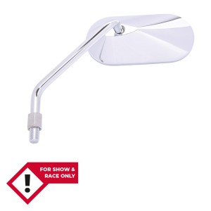 HIGHSIDER smart AGILA Handlebar Mirror, Oval, Chrome, Left, No E-test