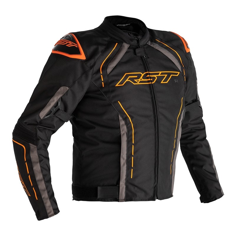 Chaqueta (Textil) RST S-1 Negro/Gris/Naranja, 50 EU/Talla S