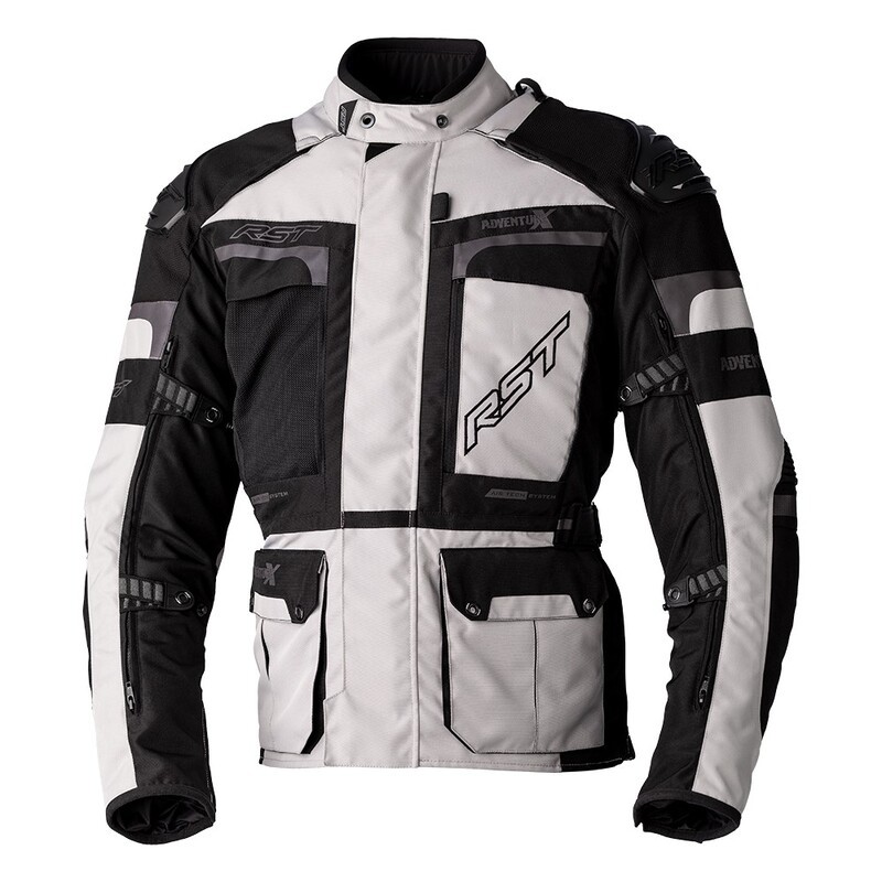 Chaqueta Textil (Hombre) RST ADVENTURE-X AIRBAG CE Plata, Talla EU50/S