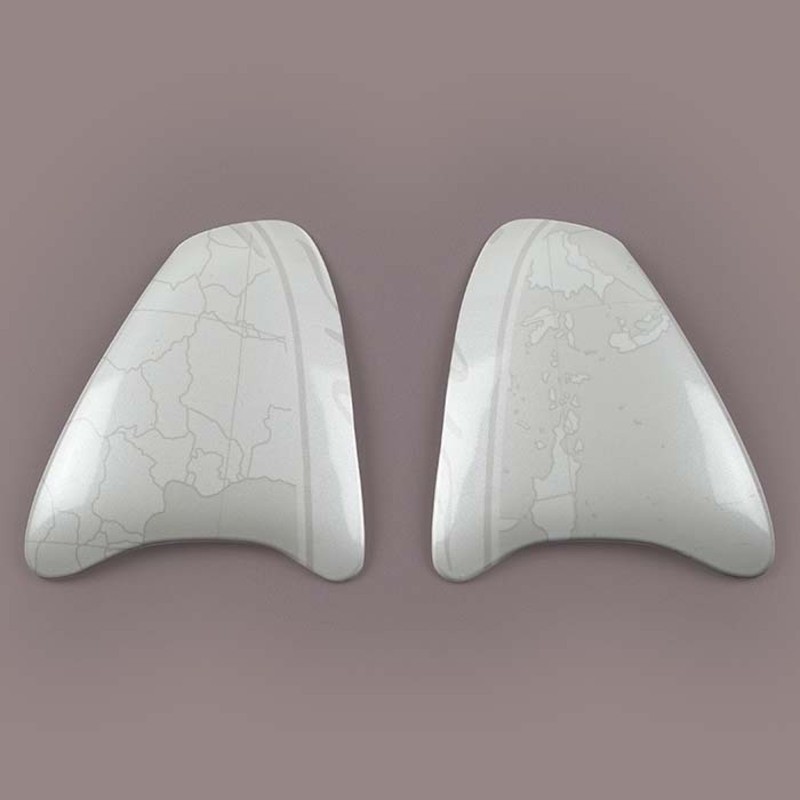 Cubiertas laterales ARAI (Sistema VAS-Z), HARADA TOUR Blanco