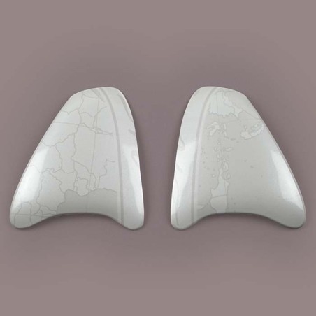 Cubiertas laterales ARAI (Sistema VAS-Z), HARADA TOUR Blanco