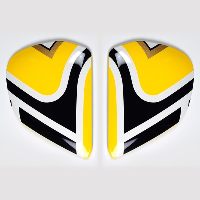 Cubiertas laterales ARAI EDWARDS LEGEND Amarillo (Compatible sistem...