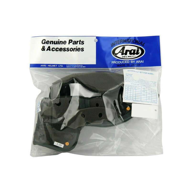 Interior casco ARAI (I/II - XS/S), 7 mm. Gris (Modelos: REBEL/CHASE...