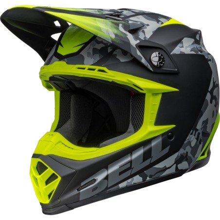 Casco BELL MOTO-9 MIPS VENOM Negro Mate/Amarillo, 60-61 / Talla XL