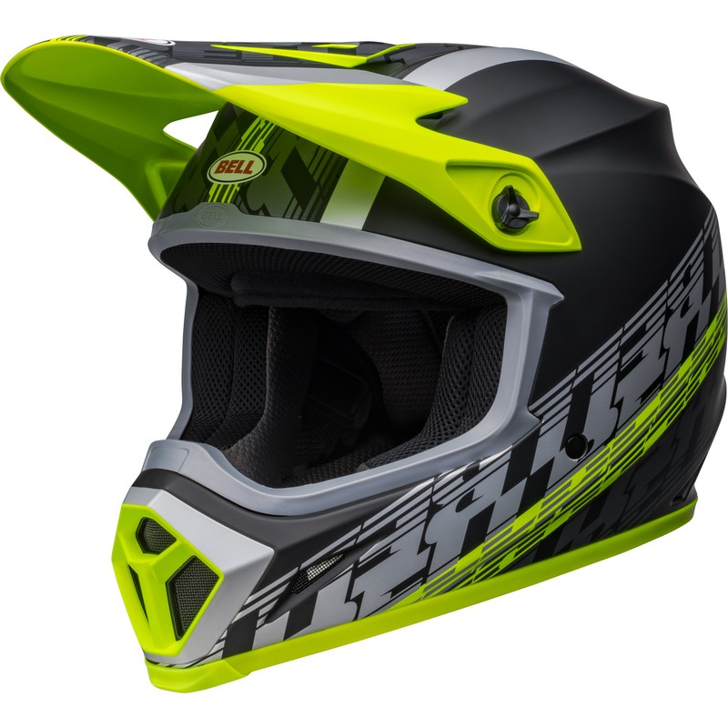 Casco BELL MX-9 Mips Offset - Mate Negro/Amarillo Hi-Viz