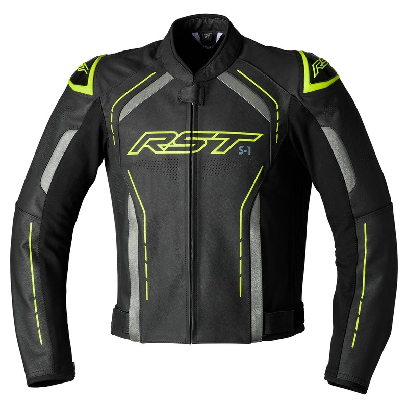 Chaqueta RST S1 cuero hombre - Amarillo Flúor