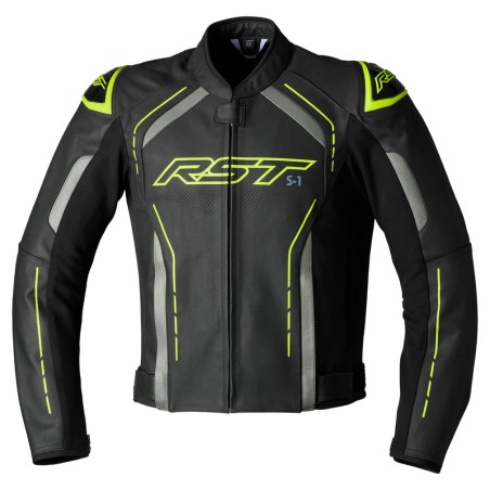Chaqueta RST S1 cuero hombre - Amarillo Flúor