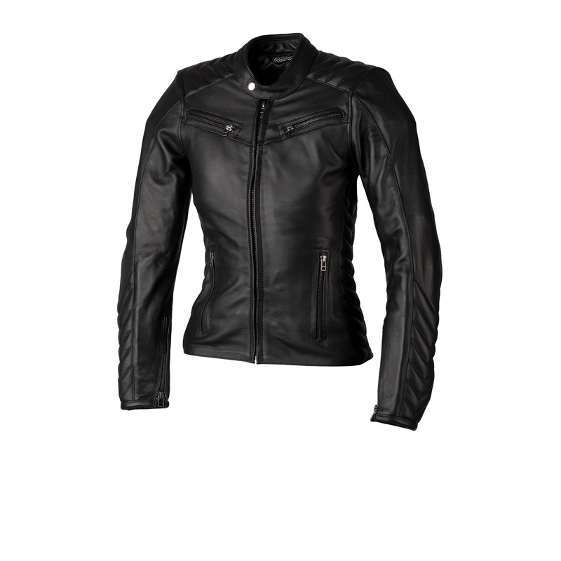 Chaqueta de Piel (Mujer) RST ROADSTER 3 CE Negro, Talla 8/XS