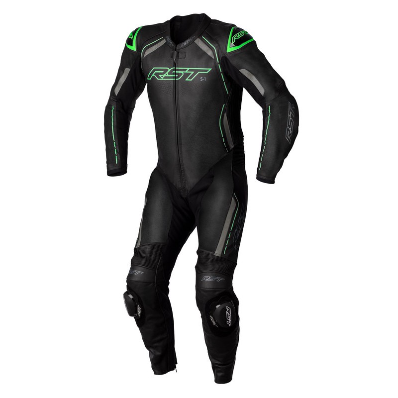 Mono de Piel (Hombre) RST S-1 CE Verde Flúor, Talla EU50/S