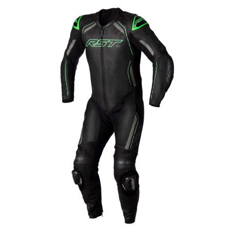 Mono de Piel (Hombre) RST S-1 CE Verde Flúor, Talla EU50/S