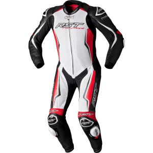 Mono de piel RST V4.1 Evo Kangaroo Airbag CE hombre - Bianco/Rojo/N...