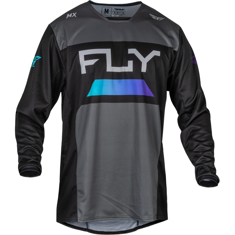 Camiseta FLY RACING Kinetic Reload - Antracita / Negro / Blue Iridium