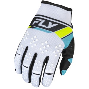 Guantes FLY RACING Kinetic Prix - Blanco / Negro / Hi-Vis