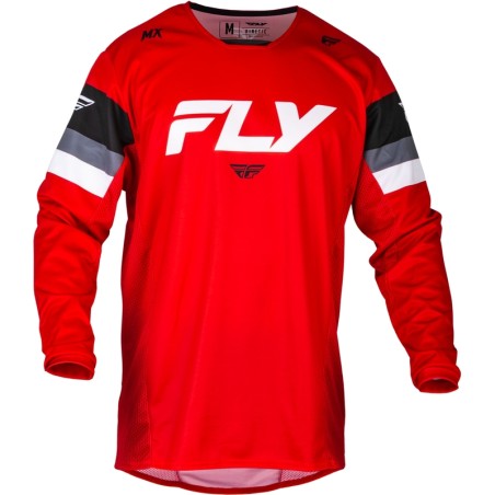 Camiseta infantil FLY RACING Kinetic Prix - Rojo / Gris / Blanco