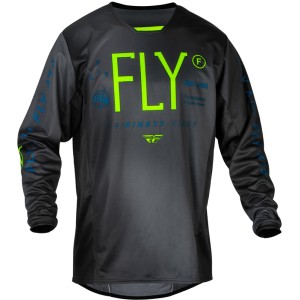 Camiseta infantil FLY RACING Kinetic Prodigy - Antracita / Verde Ne...