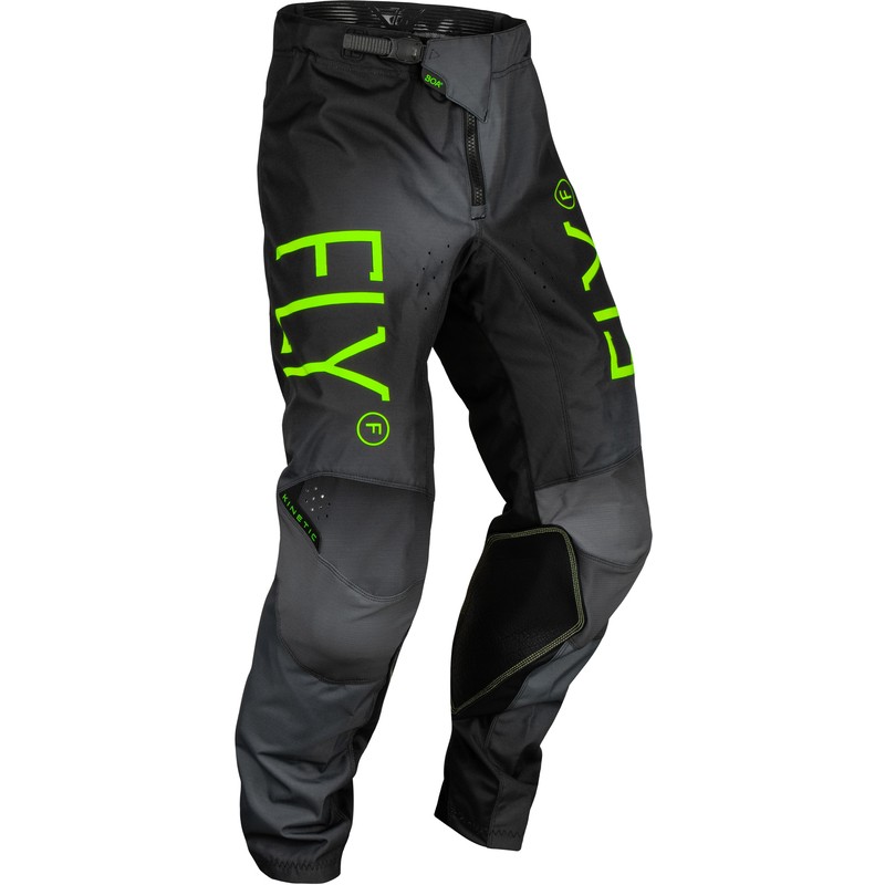 Pantalón infantil FLY RACING Kinetic Prodigy - Antracita / Verde Ne...