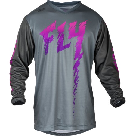 Camiseta infantil FLY RACING F-16 - Gris / Antracita / Rosa