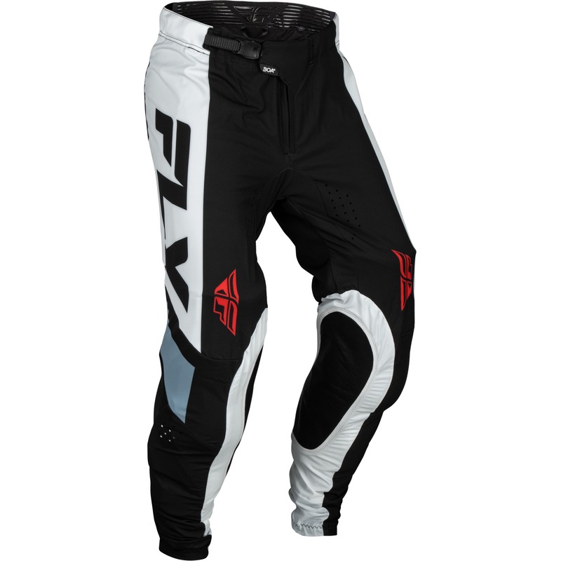 Pantalón FLY RACING Lite - Negro / Blanco / Denim Grey