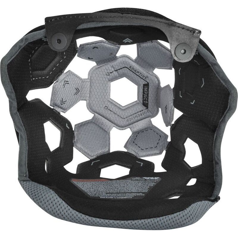 Interior superior FLY RACING Formula - Negro / Cool Grey