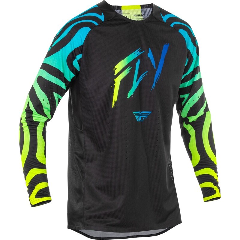 Camiseta FLY RACING Evolution DST S.E. Zen - Negro / Azul / Hi-Vis