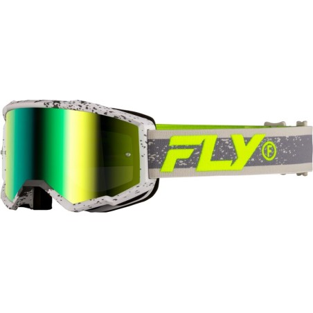 Gafas FLY RACING Zone - Gris oscuro / Hi-Vis - Lente Iridiscent Gre...