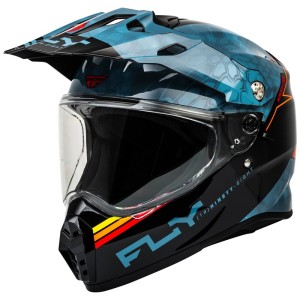 Casco FLY RACING Trekker Krypyek Conceal - Pizarra / Negro / Rojo