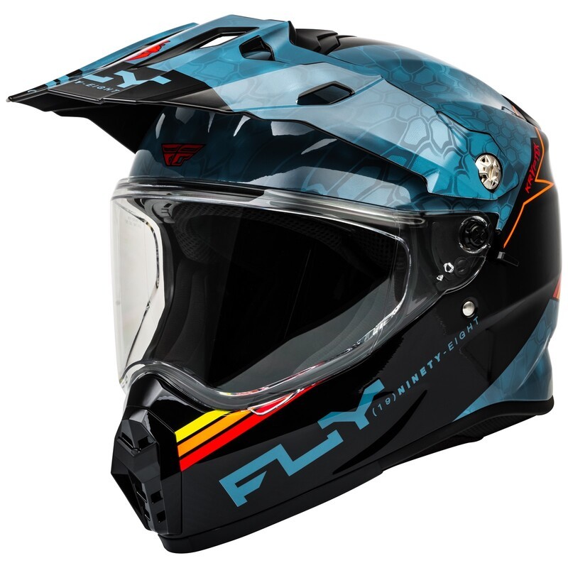 Casco FLY RACING Trekker Krypyek Conceal - Pizarra / Negro / Rojo