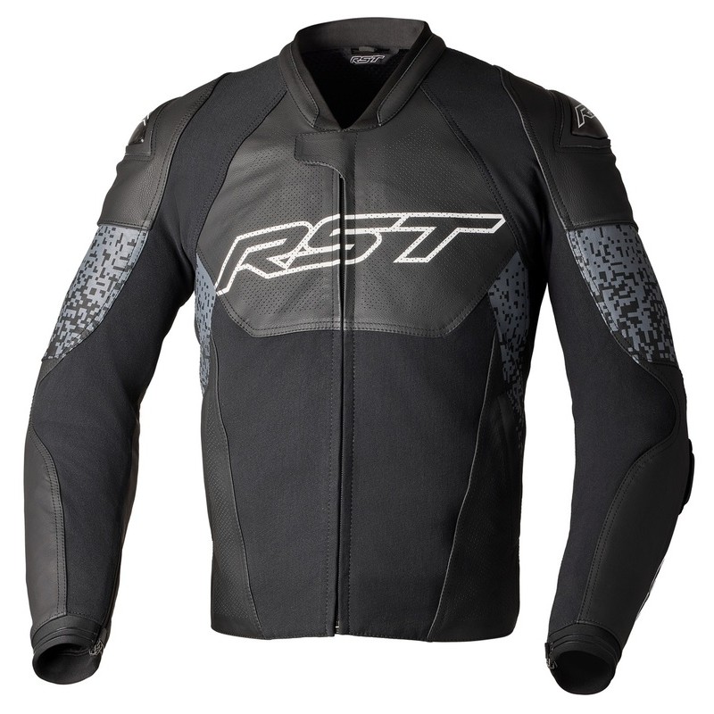 Chaqueta de cuero RST Pro Series Supersport-K CE hombre - Negro / Gris