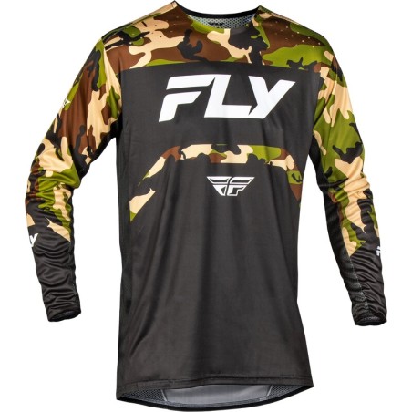 Camiseta infantil MTB FLY RACING Rayce - Negro / Camo