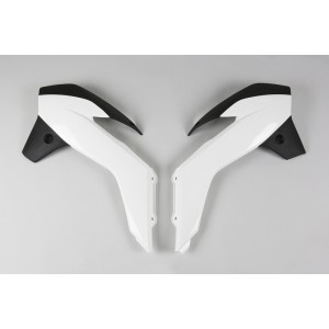 Plásticos laterales de radiador UFO KTM blanco/negro KT04042-999K