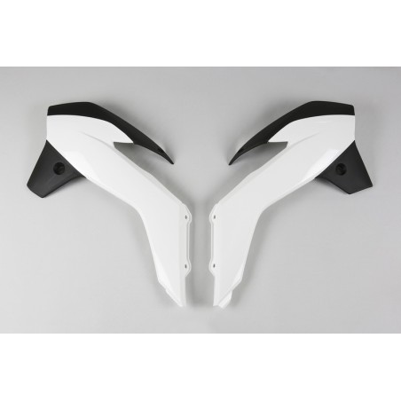 Plásticos laterales de radiador UFO KTM blanco/negro KT04042-999K