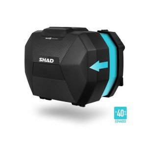 Juego de maletas laterales expandibles SHAD SH38X Carbono