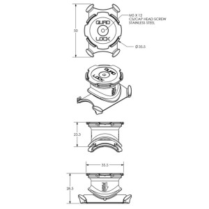 Soporte de smartphone para bicicleta potencia/manillar QUAD LOCK