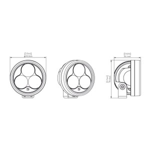 Faro auxiliar LED DENALI D3 TriOptic™ DataDim™