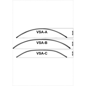 Spoiler MRA transparente tipo VSA.B (33/22cm) con abrazaderas