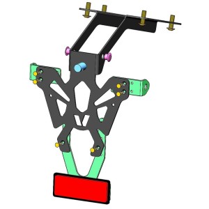 Portamatrículas Yamaha MT-03 negro V PARTS