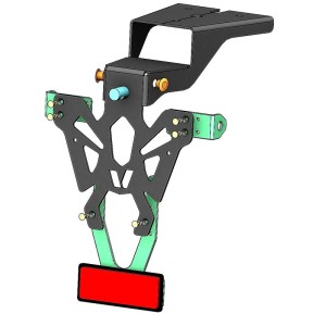 Portamatrículas Yamaha MT-125 negro V PARTS