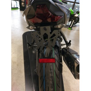 Portamatrículas Kawasaki ZX-6R negro V PARTS