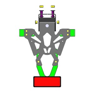 Portamatrículas Kawasaki ZX-6R negro V PARTS