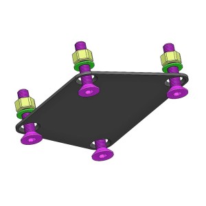 Portamatrículas Kawasaki Z900 RS negro