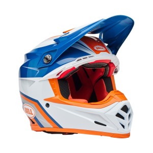 Casco BELL Moto-9S Flex - Merchant Gloss Orange/Blue