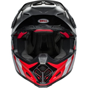 Casco BELL Moto-9S Flex - Hello Cousteau Stripes Gloss White/Red