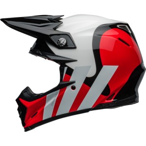 Casco BELL Moto-9S Flex - Hello Cousteau Stripes Gloss White/Red