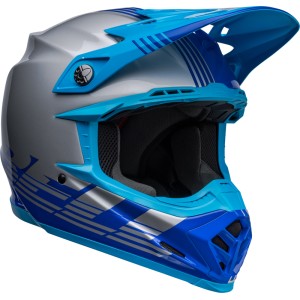 Casco BELL MOTO-9 MIPS LOUVER Gris/Azul, 60-61 / Talla XL