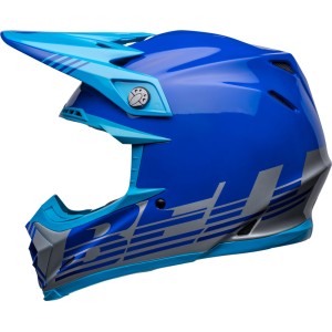 Casco BELL MOTO-9 MIPS LOUVER Gris/Azul, 60-61 / Talla XL
