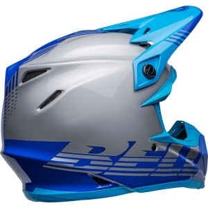 Casco BELL MOTO-9 MIPS LOUVER Gris/Azul, 60-61 / Talla XL