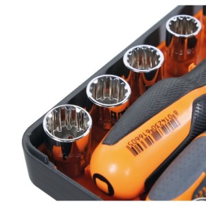 Surtido BETA de 11 llaves de vaso hexagonales, 21 puntas de atornil...